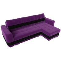 Угловой диван Честер велюр (фиолетовый/черный)  - Изображение 4